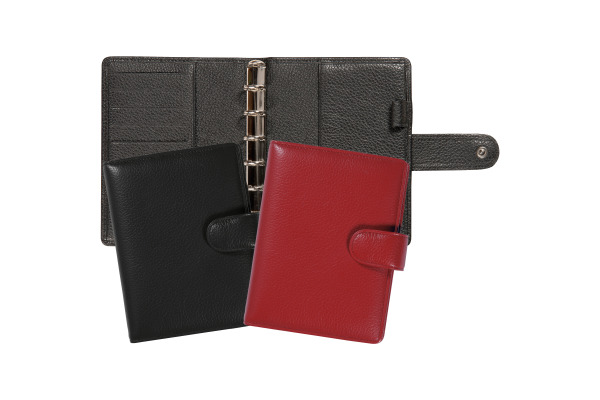 SUCCES Agenda Junior Ringbuch Cadiz 84236502U Leder schwarz 11x14.2cm