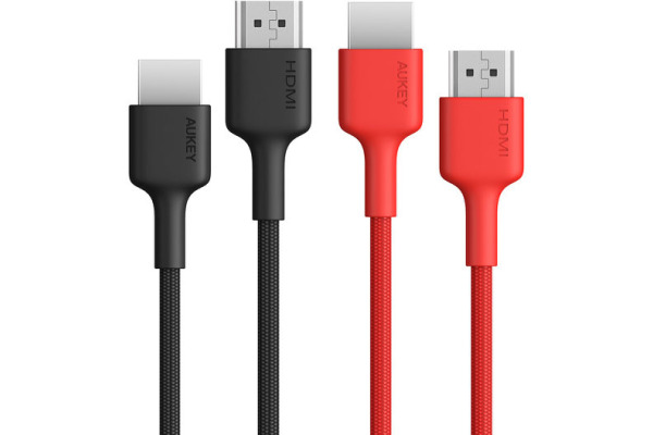 AUKEY Impluse HDMI 2.0 Doublepack CBH01 Doublepk Black/Red (2x2.0m)