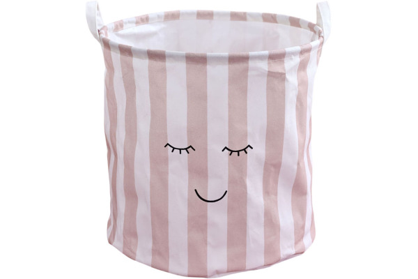 JABADABAD Aufbewahrungskorb 40x40cm K159 gestreift, rosa