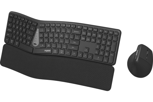 RAPOO 8810M Ergonomic Deskset 13115 Wireless, Grey