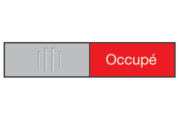 BEREC Türschild 27,4x102mm 314.082 Alu, Libre-Occupé