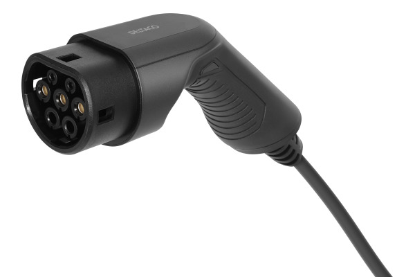 DELTACO e-Charge,cable type 2-type 2 EV-3215-S 3 phase,16A,Spiral,3M/5M,Bl.