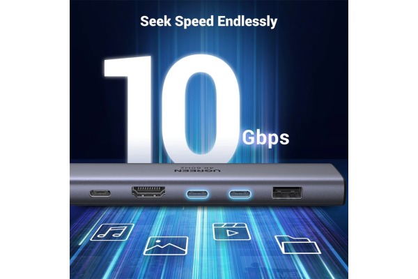 UGREEN 7-in-1 USB-C Hub 45521 100W,4xUSB-C,1xUSB-A,1xHDMI