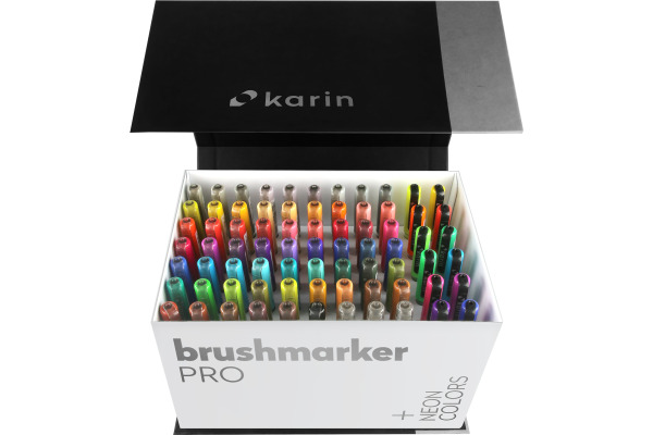 KARIN Brush Marker PRO 27C13 Mega Box 72 Farben