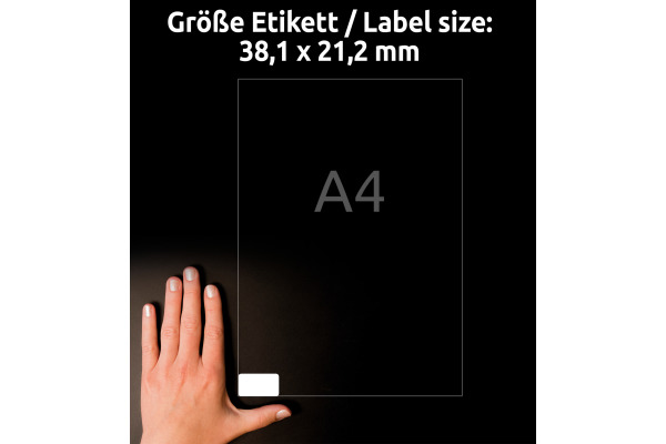 AVERY ZW. Tiefkühletiketten 38,1x21,1mm L7971-25 1625 Stück