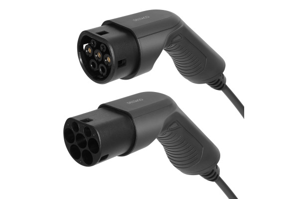 DELTACO e-Charge,cable type 2-type 2 EV-3215-S 3 phase,16A,Spiral,3M/5M,Bl.