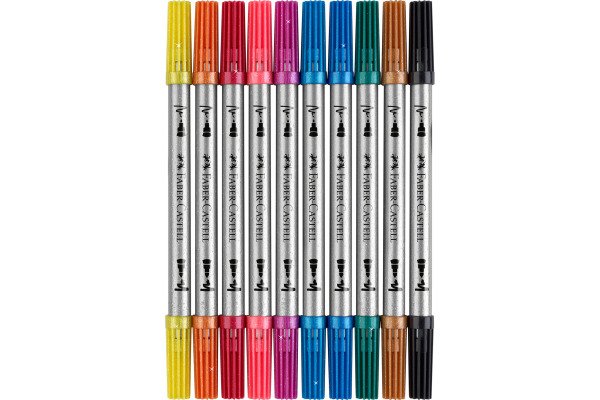 FABER-CA. Doppelfasermaler 1-3mm 151107 Glitzer 10 Stück