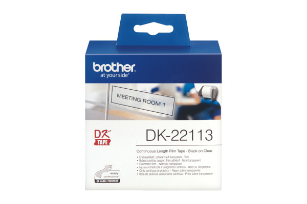 PTOUCH Endlos-Etiketten 62mmx15.24m DK-22113 QL-500/550 Film klar Rolle