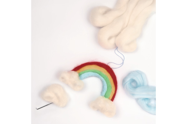 FOLIA Filzrolle Regenbogen 350g 52309 Rainbow