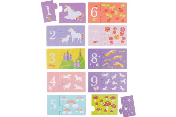 ALLC Zahlenpuzzle 17x10x4.4cm PGCPUD16 Unicorn dreams 20-teilig