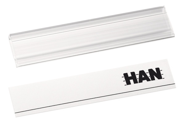 HAN Beschriftungs-Clip 60x13mm 1021 transparent universal 10 Stück