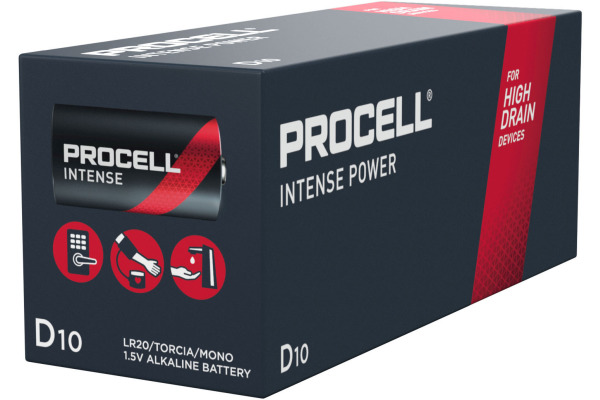 DURACELL Batterie PROCELL 15476mAh PC1300 D, LR20, 1.5V 10 Stück