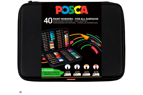 POSCA Marker 1-8mm POSCAFIN Fine Art Koffer 40 Stück