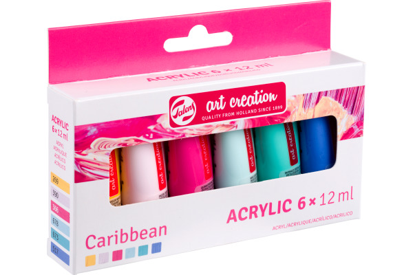 TALENS Acrylfarbe 6x12ml 9021863M Caribbean