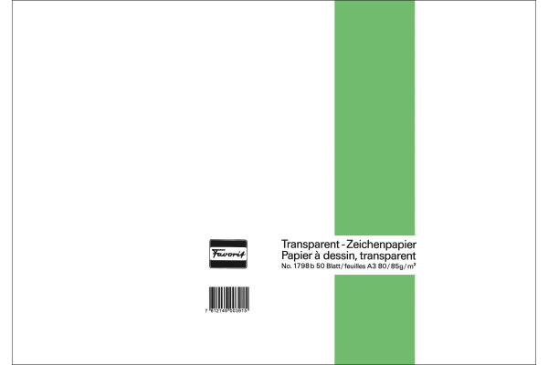 FAVORIT Transparentpapier A3 1798 B 80/85g 50 Blatt