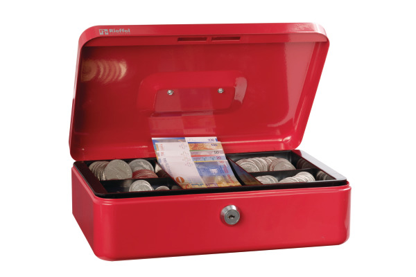 RIEFFEL Geldkassette Valorit A19092 8,2x26,2x19,2cm rot