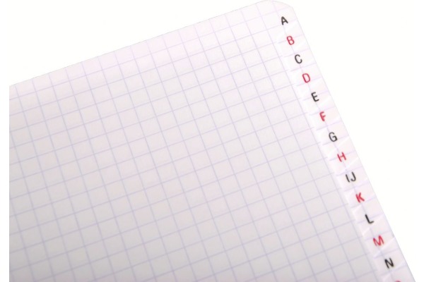 CLAIREFON Adressbuch Index A6 68699C ass., kariert, 5mm 50 Blatt