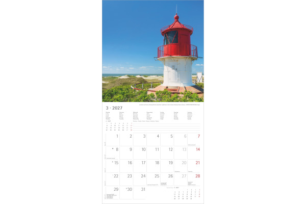 ALPHA EDI Bildkalender 2027 161873 Leuchttürme ML 30x30cm