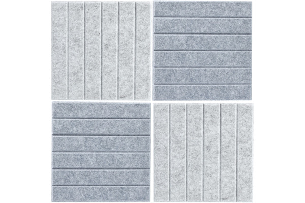 ZELLER Pinboard-Set, 4tlg. 30x30 cm 11579 hell-/dunkelgrau