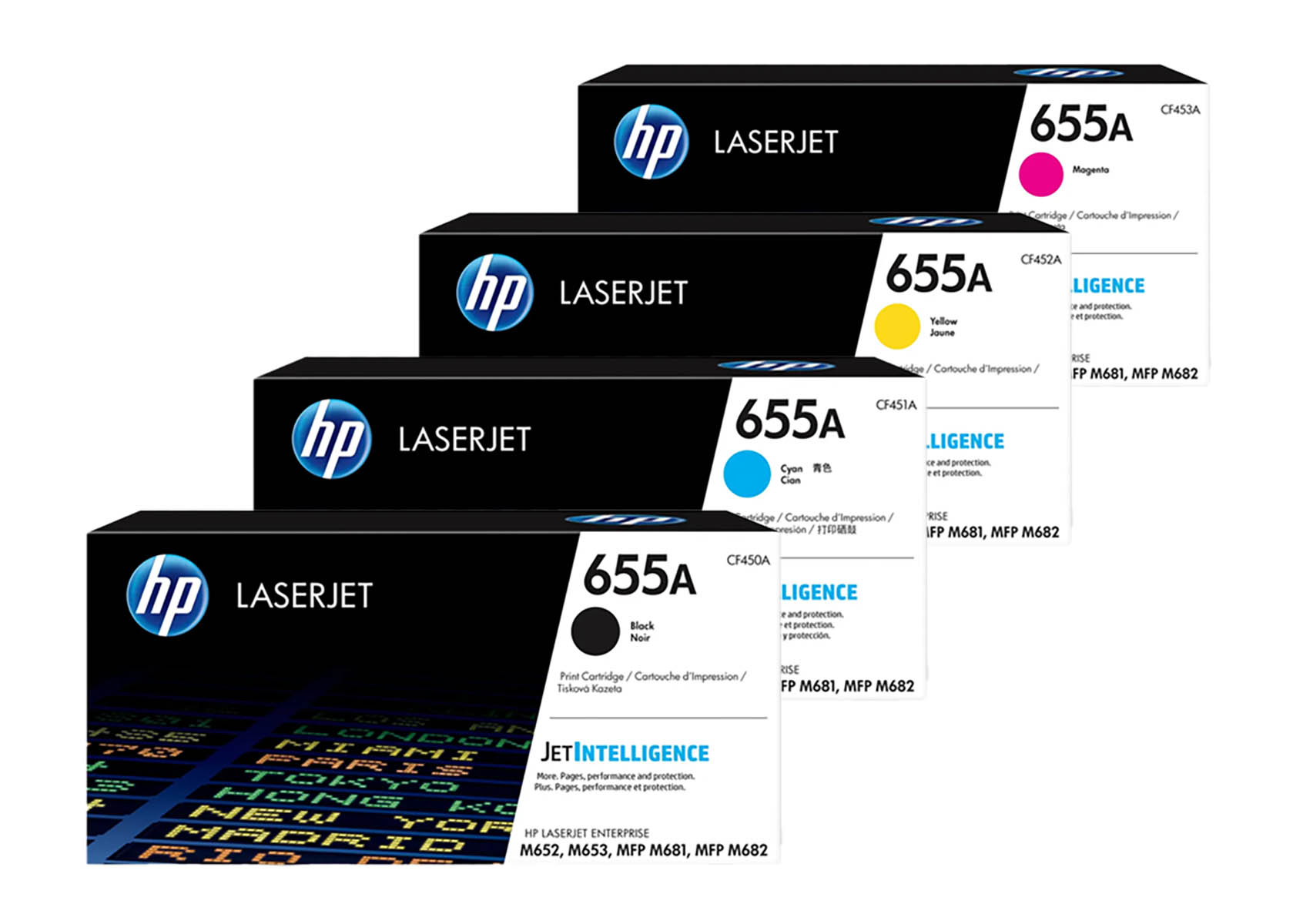 Original HP 655A / CF450A SET Multipack / Set mit allen vier Farben