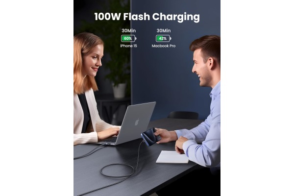 UGREEN Cable USB-C to USB-C, 100W 45065 PD,3m,Fast Charging,Grey