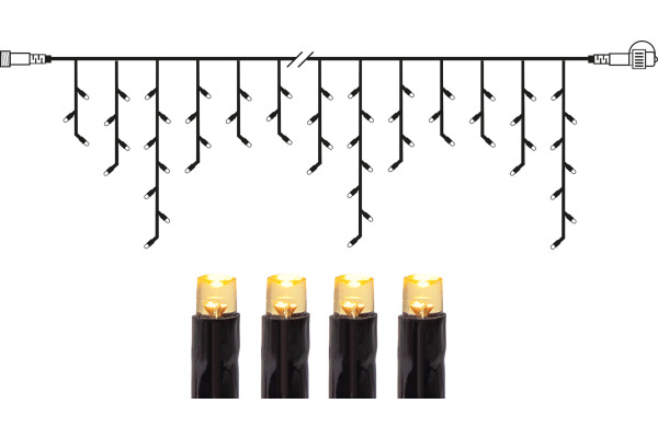 STARTRADI System Decor Lichterkette 3m 495-13 Extra, Icicle, schwarz
