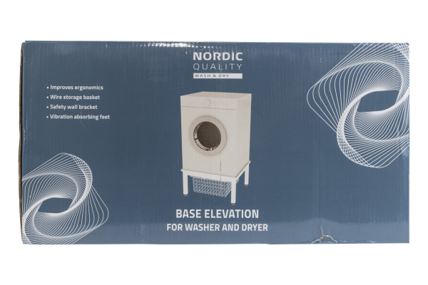 NORDIC Q Base elevation washer/dryer 352135 with basket, 62x56x30cm