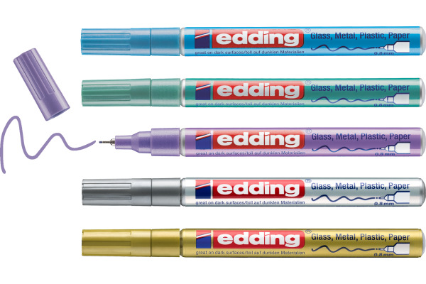 EDDING Gloss Paintmarker 780 0.8mm 780-E5-me metallic 5 Stück
