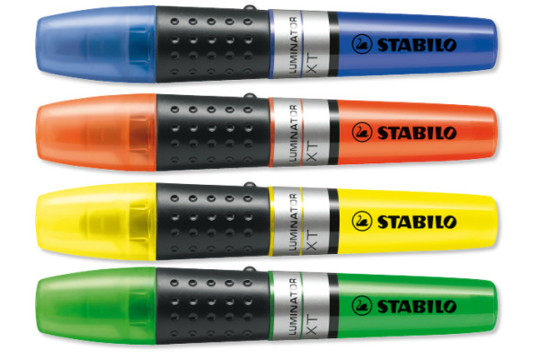 STABILO Textmarker Luminator 2-5mm 7104-2 Deskset 4 Stück