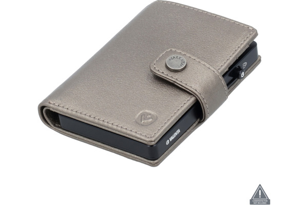 VALENTA Card Wallet Leather 588898 Luxe Metallic Bronze