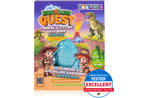KOOLKIDZ Badebombe schäumend 3562962 4 assortiert, Dino