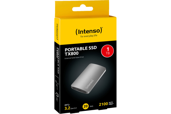 INTENSO External SSD TX800 1TB 3828460 USB 3.2 + Cable 1.8 inch