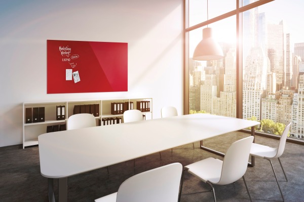 MAGNETOP. Design-Glasboard 2000x1000mm 13409006 rot, magnetisch