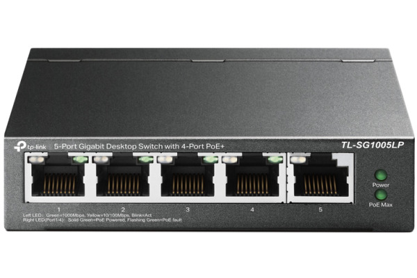 TP-LINK 5-Port Desktop Switch TLSG1005L with 4-Port PoE+
