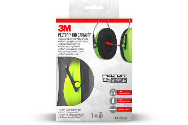3M Kapselgehörschutz Kid H510AKGC grün 87-98 dB