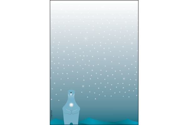 SIGEL Weihnachtspapier A4 DP259 90g, Polar Bear 25 Blatt
