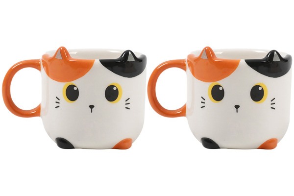 I-TOTAL Espressotassen 2er Set XL2520B Orange Cat