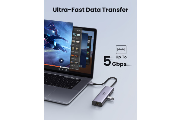 UGREEN 7-in-1 USB-C-Hub 60515 Ethernet Interface