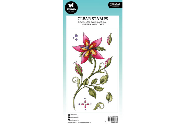STUDIO LI Klarischtstempel Fairy Flower STAMP325 8x14x0.3cm