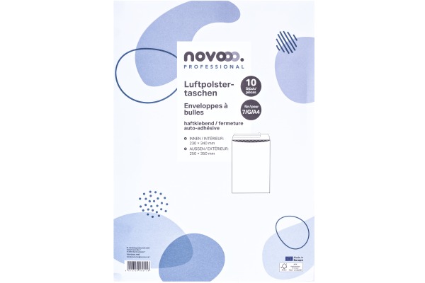 NOVOOO Luftpolstertasche Gr.7 17G-BI-S0F10 weiss, 250x350mm 10 Stück