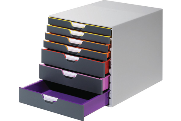 DURABLE Schubladenbox Varicolor 7 760727 grau/bunt 7 Schubl.