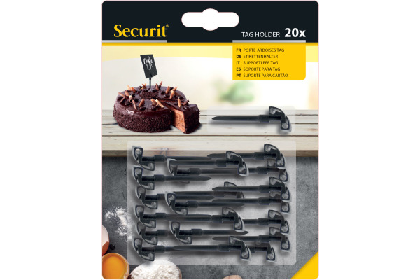 SECURIT Halter für TAG SPIKE TAG-HLD-B schwarz 20 Stück