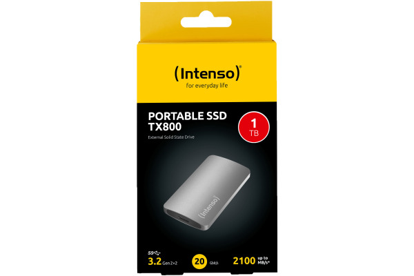INTENSO External SSD TX800 1TB 3828460 USB 3.2 + Cable 1.8 inch