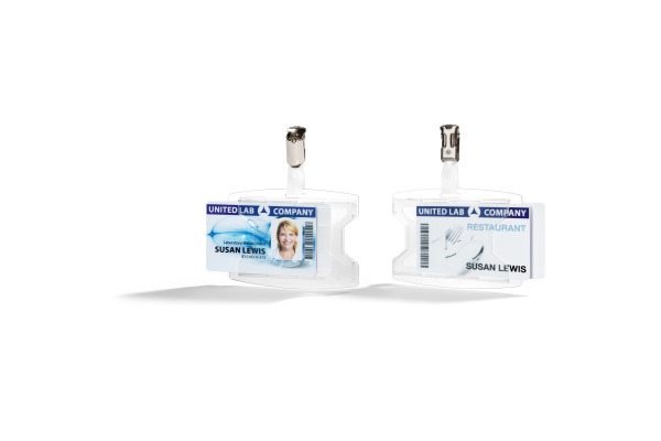 DURABLE Ausweishalter reXycle® 896219 Clip 2 Karten 25 Stück