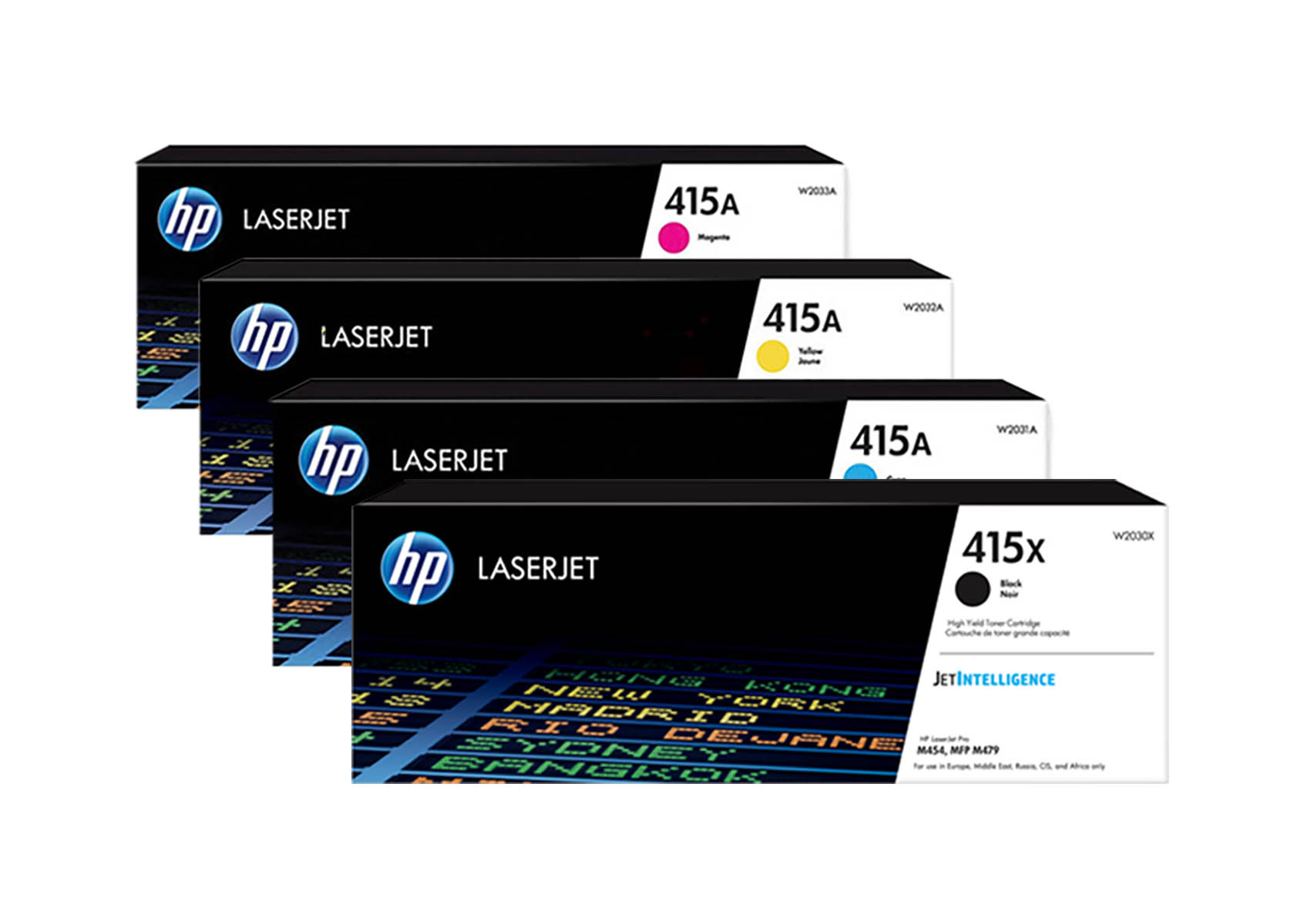 Original HP 415X / 415A SET Multipack-Set W2030X, W2031A, W2032A,W2033A