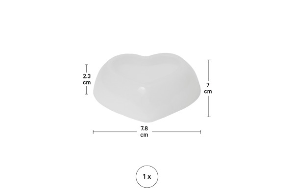 I AM CREA Silikon Giessform 1704.13 Schale Herzform