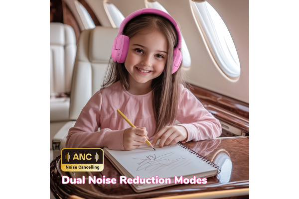 ICLEVER Active Noise Cancel Headphones C02-2102N BTH20, BT, 60h, pink