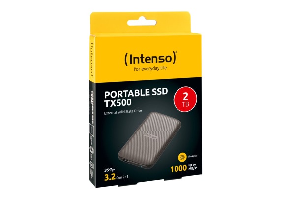 INTENSO External SSD TX500 2TB 3827470 USB 3.2 + Cable 1.8 inch