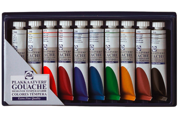 TALENS Gouache Designer 08820410 10 Farben à 20ml