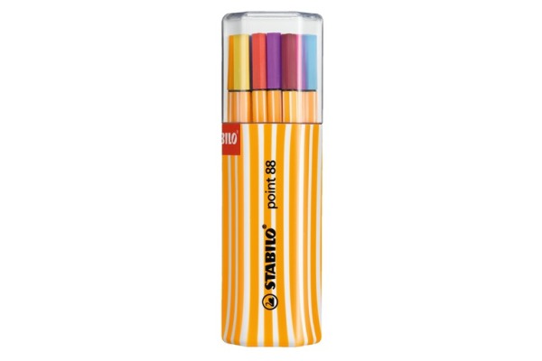 STABILO Fineliner Point 88 0.4mm 8820-01 20 Farben, Box